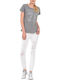 Wr.Up Shaping Effect Skinny Women's Fabric Capri Trousers Push Up in Regular Fit White