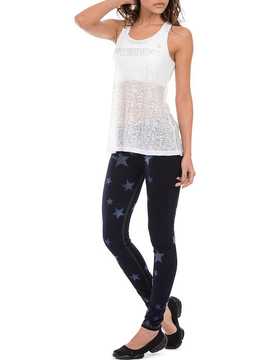 Freddy Wr.Up Skinny Frauen Lang Leggings Marineblau