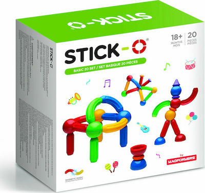 Magformers Magnetic Construction Toy Stick-O Basic 20 Set Kid 1.5++ years