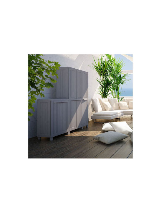 Dulap cu trei uși Plastic cu Separator & 2 Rafturi 102x39x170cm