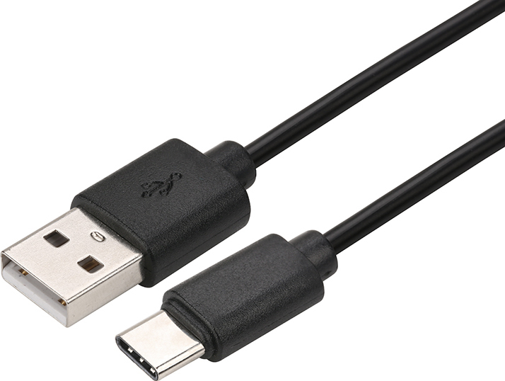 NG Regular USB 2.0 Cable USBC male USBA male Μαύρο 1m (NGUSBC1M