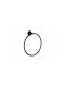 Sanco Twist Single Wall-Mounted Bathroom Ring Black 14309-M116