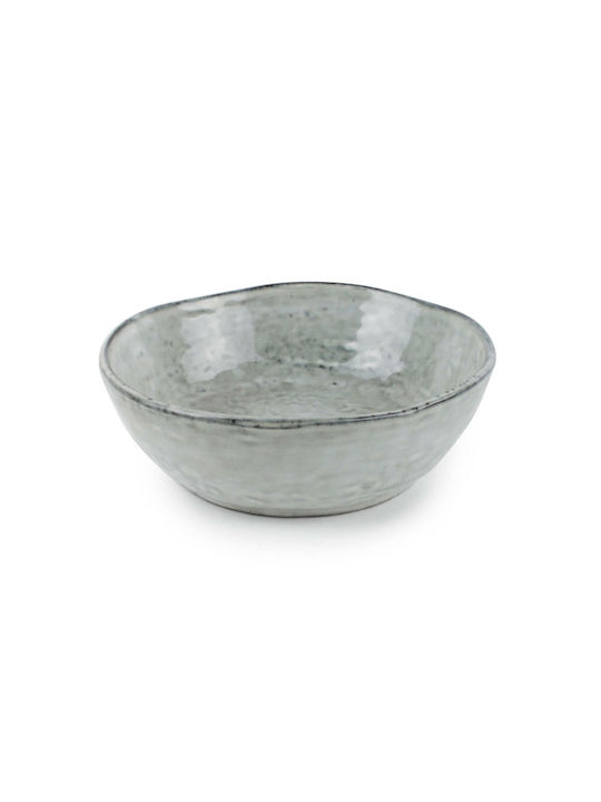 Salt & Pepper Artisan Serving Bowl Round Ceramic Green with Diameter 14cm