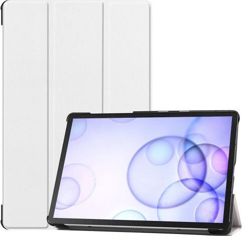 Flip Cover Δερμάτινη Λευκή (Galaxy Tab S6 10.5)