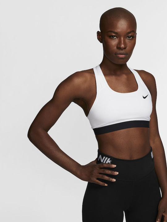 Swoosh Damen Sport-BH Weiß
