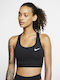 Swoosh Damen Sport-BH Schwarz