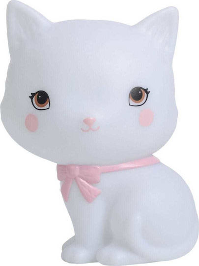 A Little Lovely Company Led Kids Decorative Lamp Kitty with Color Changes White 10.5x8.5x15.3εκ.