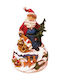 Dekorativer Weihnachtsmann mit Musik Mehrfarbig 16.7x11.4cm Aufziehbar