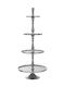 Inart Metallic Dessert Tower Stand with 4 Tiers Silver