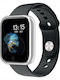 T80 Smartwatch mit Pulsmesser (Silber)