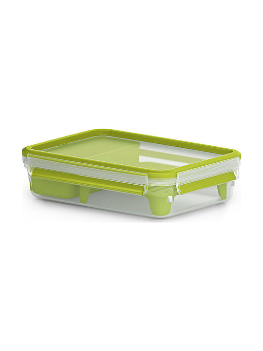 Emsa Clip & Go Lunch Box Plastic Green Suitable for for Lid for Microwave Oven 1200ml 1pcs