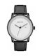 Kenneth Cole Watch Battery with Black Leather Strap RK50081003