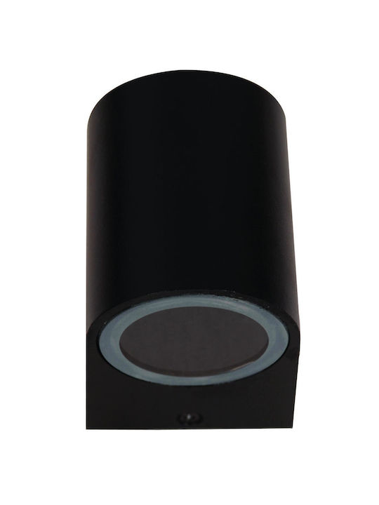 ARlight CT 8231 BK Επιτοίχιο Εξωτερικό Σποτ GU10 IP44 Διπλής Δέσμης 8x6εκ.