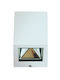ARlight CT 8107 WH Wall-Mounted Outdoor Ceiling Light LED IP44 5W with Natural White Light Double Beam 8.5x8.5x10.5εκ.