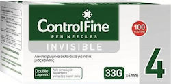 Project ControlFine Pen Needles 4mm 33G Βελόνες 33G x 4 100τμχ Project ControlFine Pen Needles 4mm 33G Βελόνες 33G x 4 100τμχ