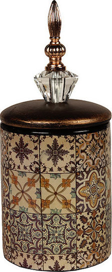 Keskor Ceramic Sweet Jar Candy dish Ceramic Φ12.5x29 with Lid Brown 12.5x12.5x29cm