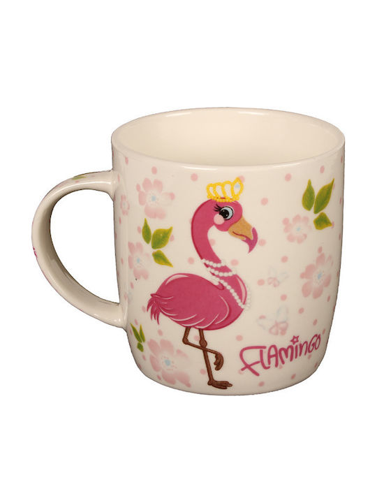 Keskor Flamingo Ceramic Cup Beige 360ml