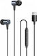 Awei TC-2 In-ear Handsfree Headphones with Connector USB-C Gray