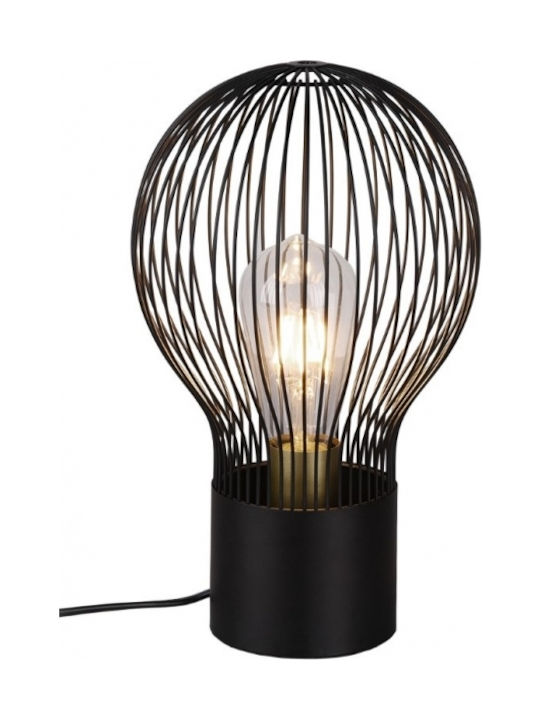 Trio Lighting Dave Tischlampe Dekorative Lampe mit Fassung für Lampe E27 Schwarz