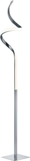 Trio Lighting Course LED Stehleuchte H149xB33cm. mit Warmweißem Licht 950lm Silber