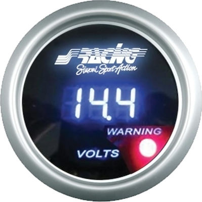 Simoni Racing Instrument digital Voltmetru Pentru mașină 52mm pentru montare pe Tabloul de bord