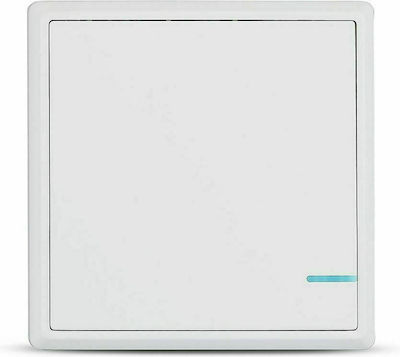 V-TAC External Electrical Commands Wall Switch with Frame Basic White 8460