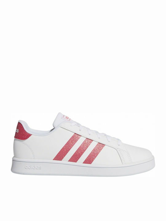Adidas Παιδικά Sneakers Grand Court Cloud White / Real Pink