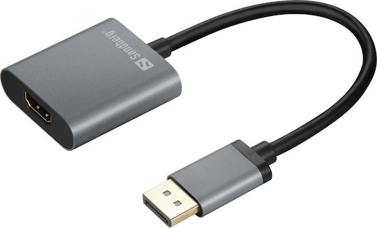 Sandberg Convertor DisplayPort masculin în HDMI feminin Gri 1buc 509-19