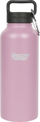 Healthy Human Stein Bottle Flasche Thermosflasche Rostfreier Stahl BPA-frei Rosa 620ml mit Schleife HH-SOB02