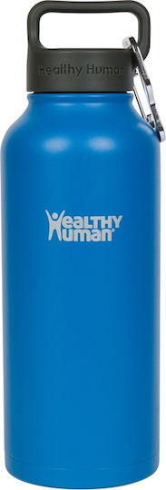 Healthy Human Stein Bottle Recyclable Thermos Bottle Stainless Steel BPA Free 620ml Blue with Loop