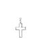 White Gold Cross 14 Carats ST00017 (Women's)