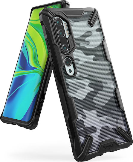 Ringke Fusion X Back Cover Σιλικόνης με Λουράκι Μαύρο (Xiaomi Mi Note 10 / Mi Note 10 Pro)