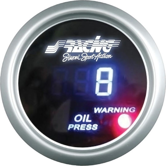Simoni Racing Car Dashboard Oil Pressure Digital Instrument 52mm