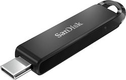 Sandisk Ultra 128GB USB 3.1 Stick mit Verbindung USB-C Schwarz