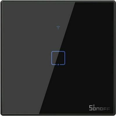Sonoff Încastrat Întrerupător de perete tactil Wi-Fi Iluminat Sens unic cu cadru Negru