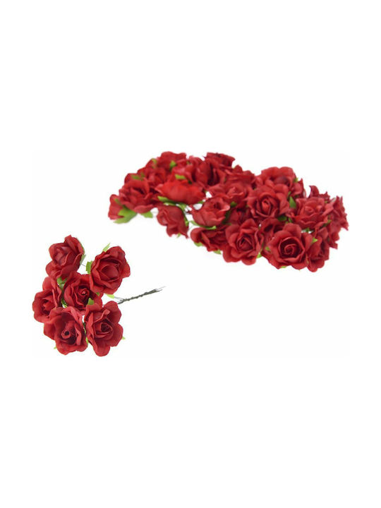 Iliadis Bouquet of Artificial Flowers Rose Red 36pcs