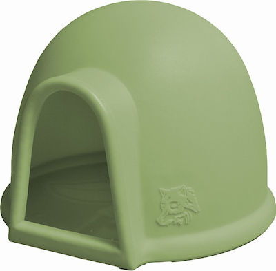 Telcom Igloo Căsuță pentru Câine Plastic Igloo Pentru Exterior Verde 18x59x37cm