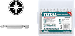 Total Set 10 Biți Șurubelniță Cruce / Steaua