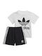 Adidas Kinder Set mit Shorts Sommer 2Stück Weiß