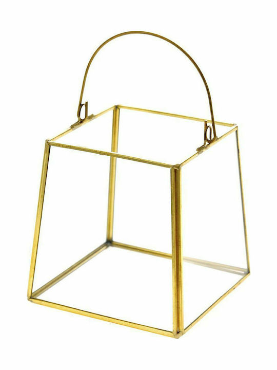 Iliadis Candle Holder suitable for Tealights Metal Gold 12x12x12cm 1pcs