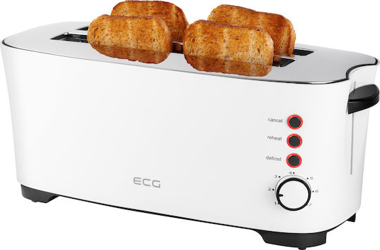 ECG Toaster 2 Schlitze 1350W Weiß