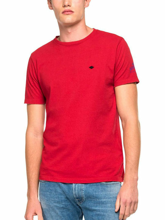 Replay Herren T-Shirt Kurzarm Rot