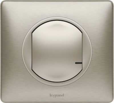 Legrand Celiane Recessed Electrical Lighting Wall Switch Wi-Fi Connected with Frame Basic Titanium