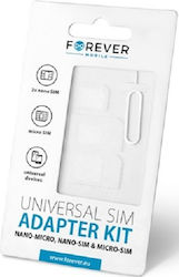 Forever Nano SIM адаптер в Бял цвят Forever Nano SIM адаптер в Бял цвят