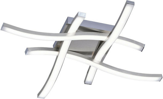 Trio Lighting Route Deckenleuchte 46cm Silber mit Integrierter LED