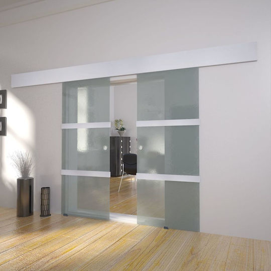Sliding Double-Leaf Interior Door W150xH205cm Διάφανη 273735
