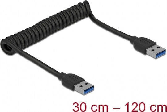 DeLock USB 3.0 Cablu USB-A - USB-A Negru 0.3m 85348