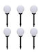 vidaXL Set of 6 Spiked Solar Lights Balls 0.4W Warm White with Photocell 41cm