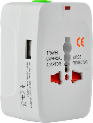 Lamtech Travel Adapter with USB Adaptor Priză de la Universal în Universal