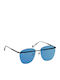 OJO Sunglasses Square Oju Γυναικεία Γυαλιά Ηλίου με Μαύρο Μεταλλικό Σκελετό και Μπλε Φακό 32OEV58150